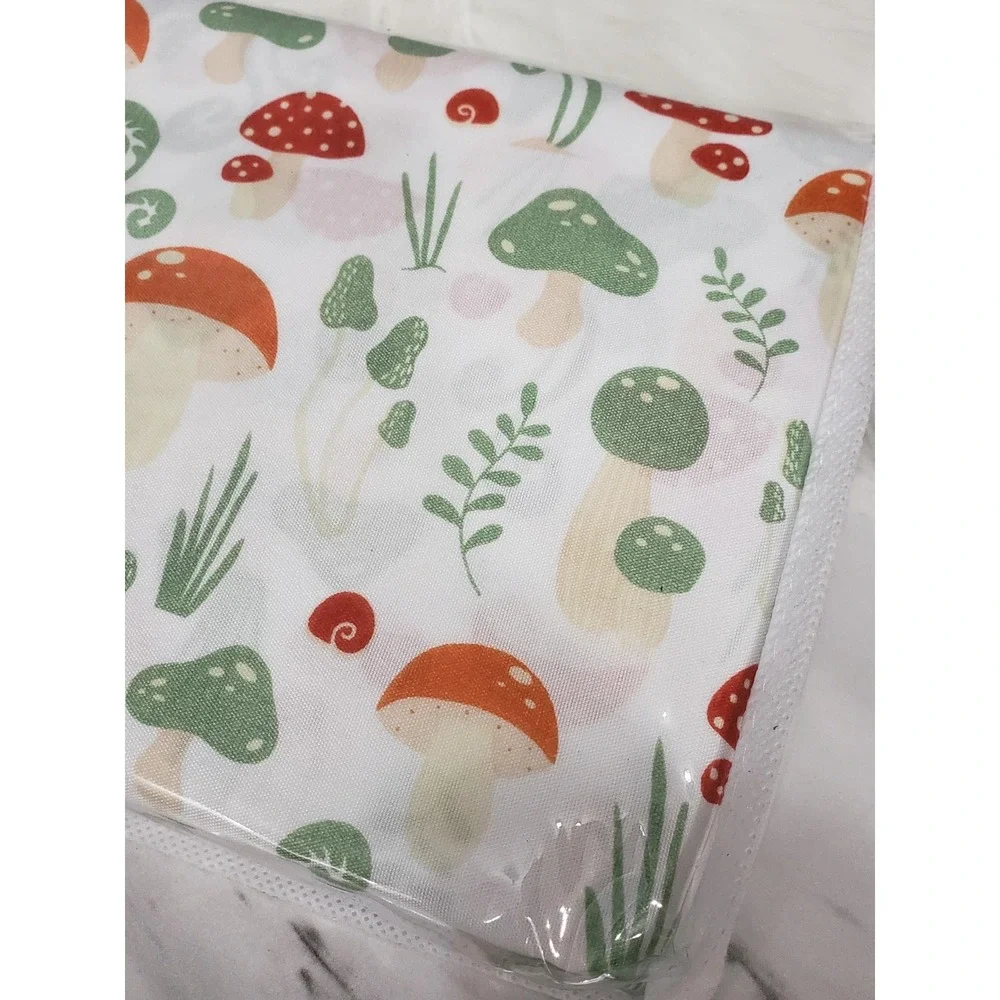 NEW 2 PIECE PILLOWCASE KING SZ MUSHROOM GARDEN BOTANICAL WHIMSICAL GNOME PLANTS